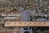Abstract Modern Hand Knotted Wool & Silk Rug - 8' 1" X 10' 4" - Golden Nile