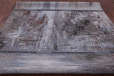 Abstract Modern Hand Knotted Wool & Silk Rug - 8' 0" X 10' 2" - Golden Nile
