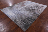 Abstract Modern Hand Knotted Wool & Silk Rug - 8' 0" X 10' 2" - Golden Nile