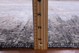 Abstract Modern Hand Knotted Wool & Silk Rug - 8' 0" X 10' 2" - Golden Nile