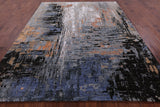 Abstract Modern Handmade Wool & Silk Rug - 7' 11" X 10' 2" - Golden Nile