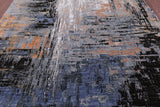 Abstract Modern Handmade Wool & Silk Rug - 7' 11" X 10' 2" - Golden Nile