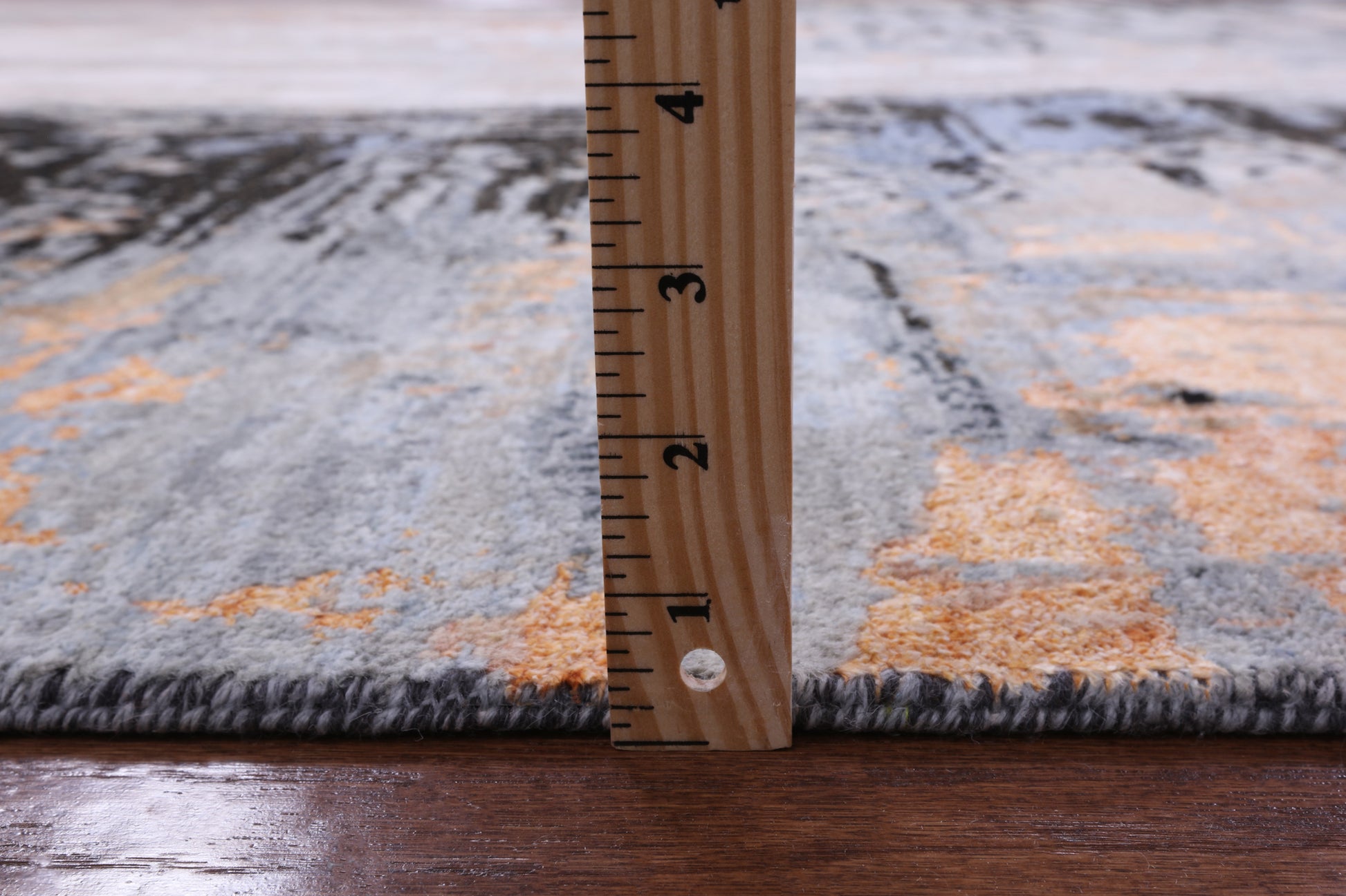 Abstract Modern Handmade Wool & Silk Rug - 7' 11" X 10' 2" - Golden Nile