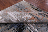 Abstract Modern Handmade Wool & Silk Rug - 7' 11" X 10' 2" - Golden Nile