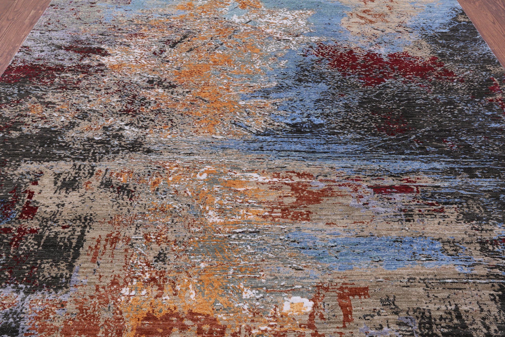 Modern Hand Knotted Wool & Silk Rug - 8' 1" X 10' 1" - Golden Nile