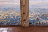 Abstract Modern Hand Knotted Wool & Silk Rug - 5' 11" X 9' 3" - Golden Nile
