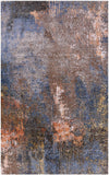 Abstract Modern Hand Knotted Wool & Silk Rug - 5' 11" X 9' 3" - Golden Nile