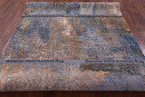 Abstract Modern Hand Knotted Wool & Silk Rug - 5' 11" X 9' 3" - Golden Nile