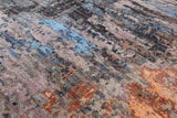 Abstract Modern Hand Knotted Wool & Silk Rug - 5' 1" X 6' 11" - Golden Nile
