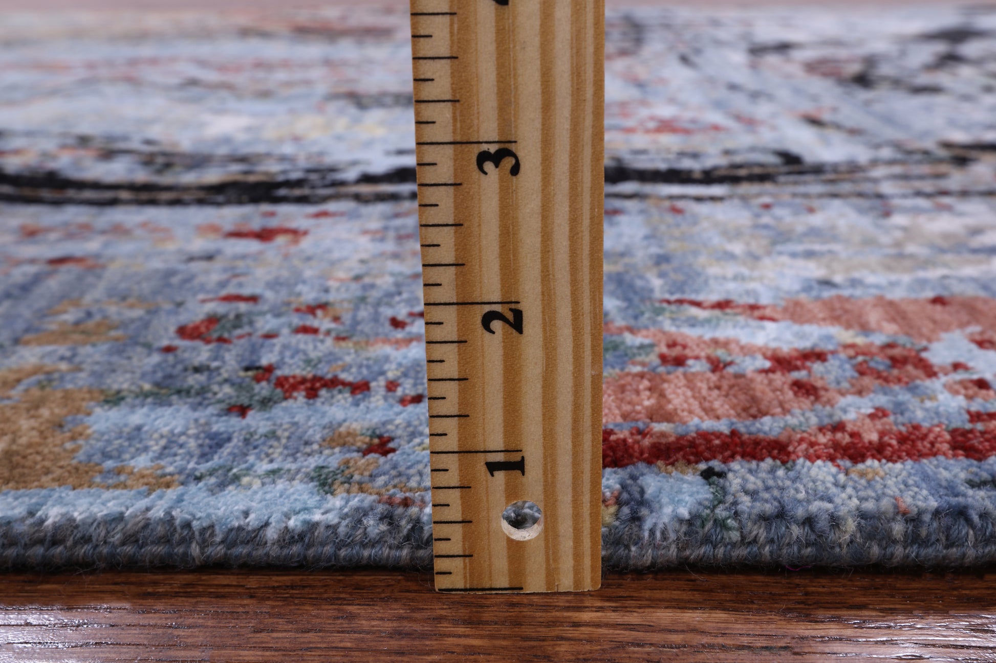 Abstract Modern Hand Knotted Wool & Silk Rug - 4' 2" X 6' 2" - Golden Nile