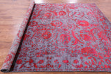 Grey Modern Hand Knotted Wool & Silk Rug - 7' 11" X 10' 2" - Golden Nile