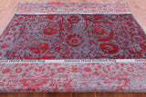 Grey Modern Hand Knotted Wool & Silk Rug - 7' 11" X 10' 2" - Golden Nile
