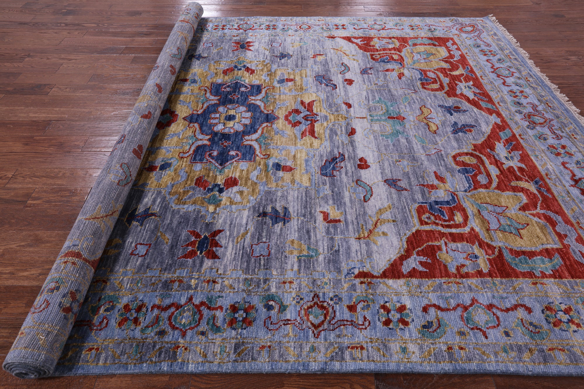 Persian Fine Serapi Hand Knotted Wool Rug - 8' 10" X 12' 3" - Golden Nile