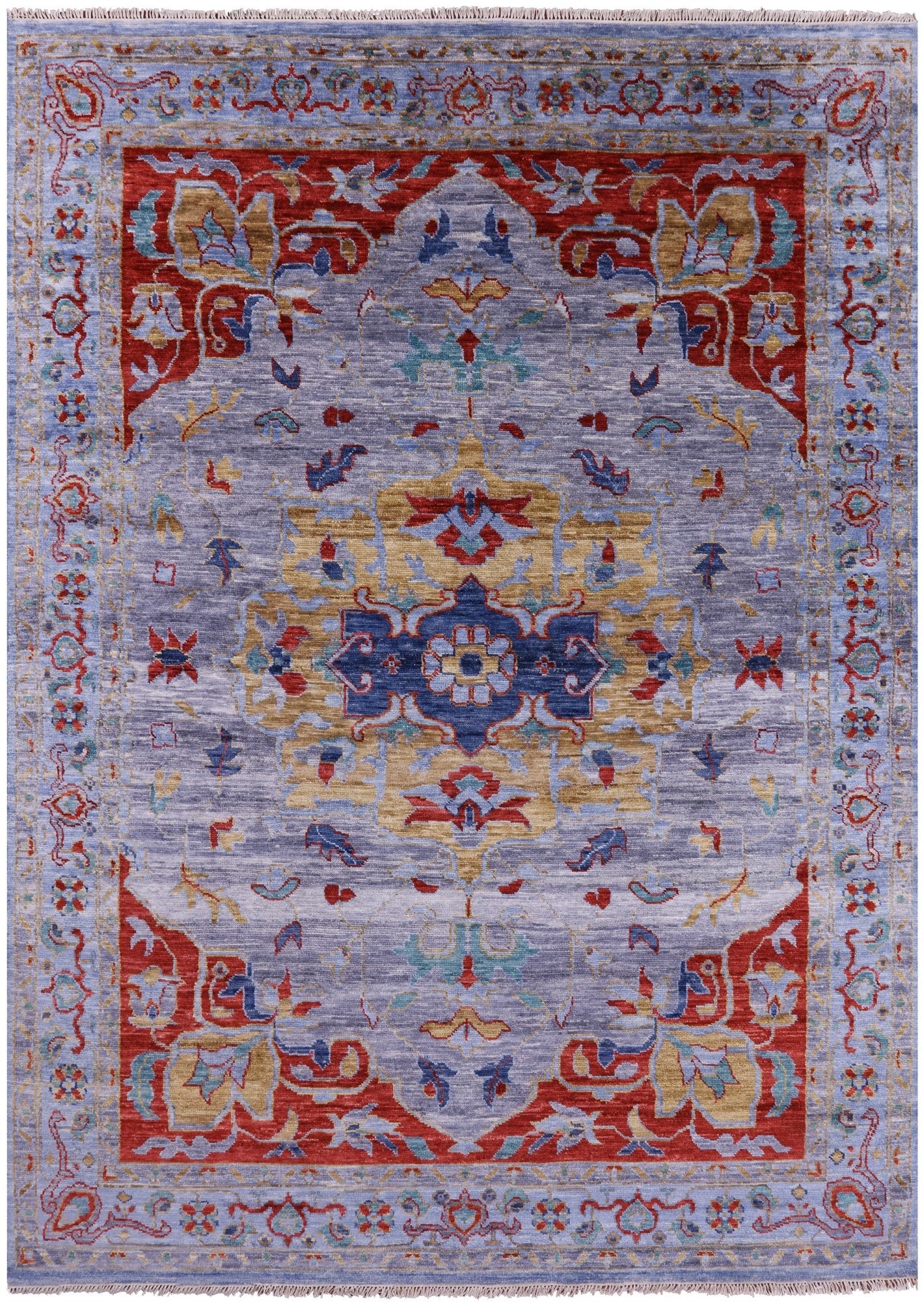 Persian Fine Serapi Hand Knotted Wool Rug - 8' 10" X 12' 3" - Golden Nile
