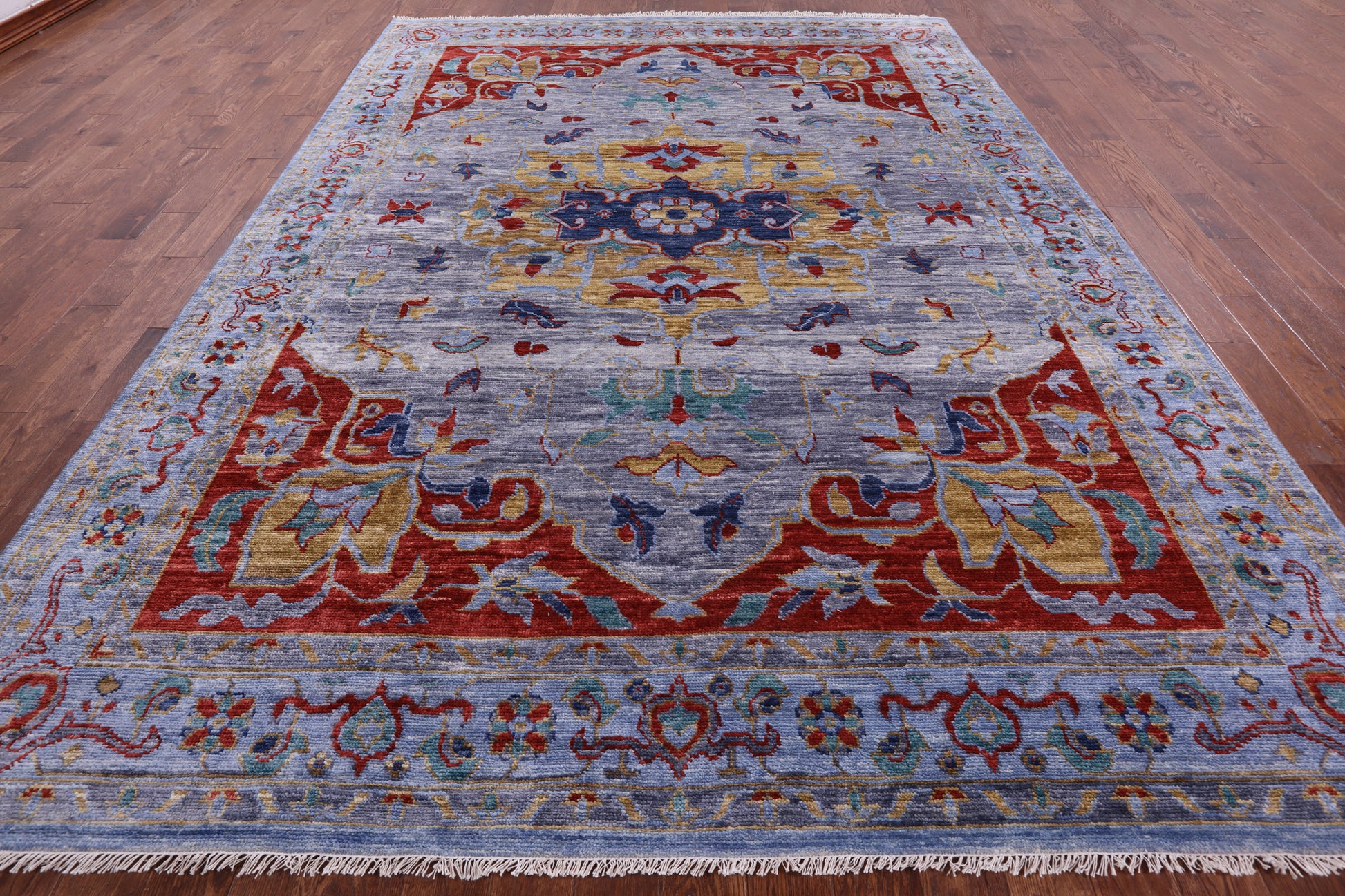 Persian Fine Serapi Hand Knotted Wool Rug - 8' 10" X 12' 3" - Golden Nile