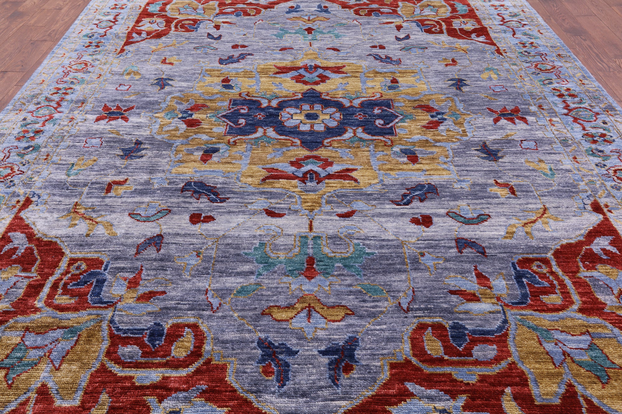 Persian Fine Serapi Hand Knotted Wool Rug - 8' 10" X 12' 3" - Golden Nile