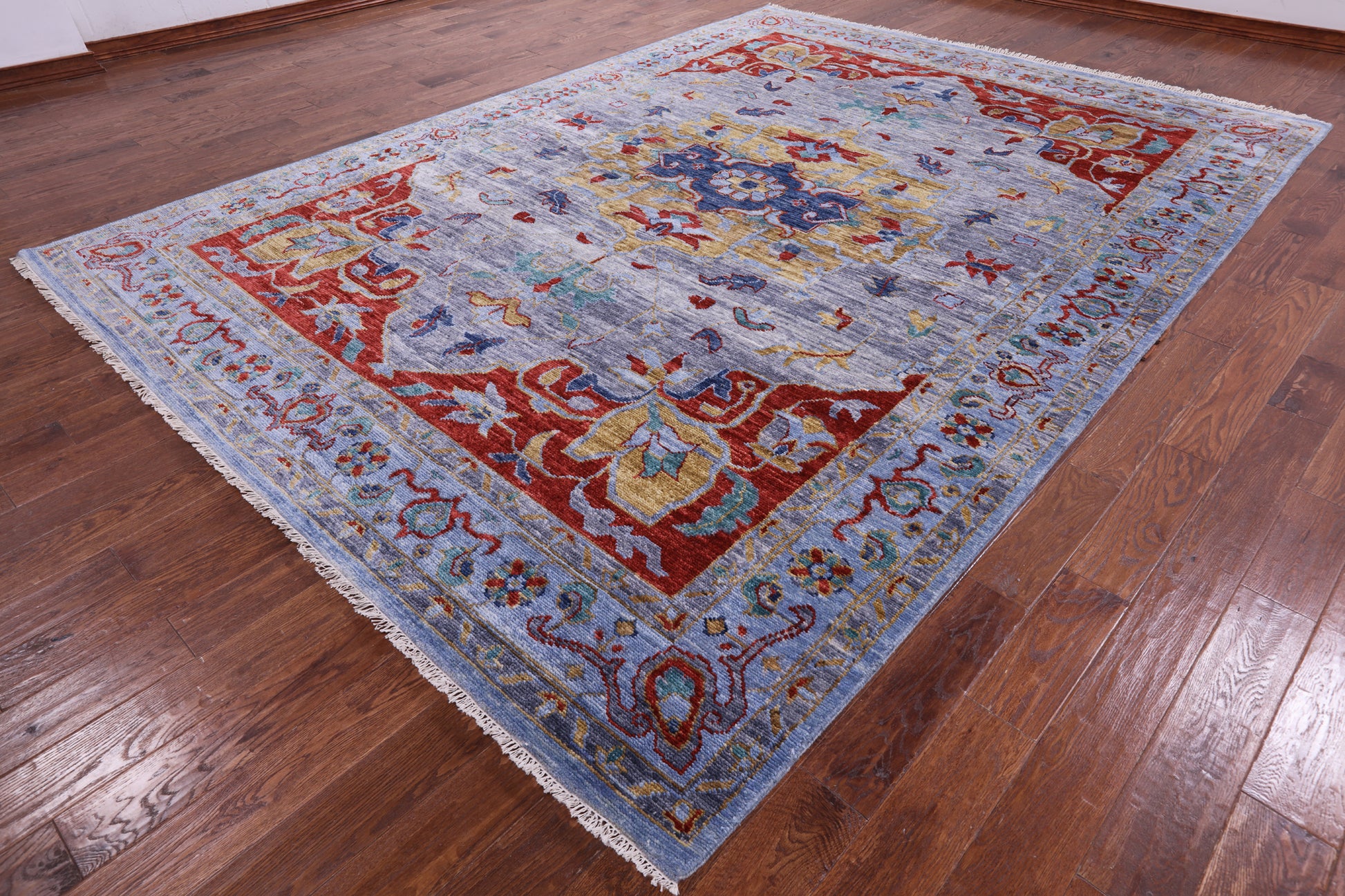 Persian Fine Serapi Hand Knotted Wool Rug - 8' 10" X 12' 3" - Golden Nile