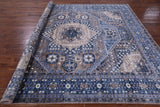 Geometric Persian Mamluk Hand Knotted Wool Rug - 8' 2" X 9' 8" - Golden Nile