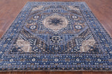 Geometric Persian Mamluk Hand Knotted Wool Rug - 8' 2" X 9' 8" - Golden Nile