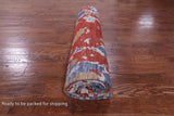 Abstract Modern Hand Knotted Wool Rug - 8' 11" X 11' 7" - Golden Nile