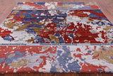 Abstract Modern Hand Knotted Wool Rug - 8' 11" X 11' 7" - Golden Nile