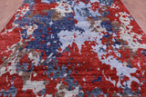 Abstract Contemporary Hand Knotted Wool Rug - 9' 0" X 12' 3" - Golden Nile