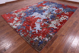 Abstract Contemporary Hand Knotted Wool Rug - 9' 0" X 12' 3" - Golden Nile