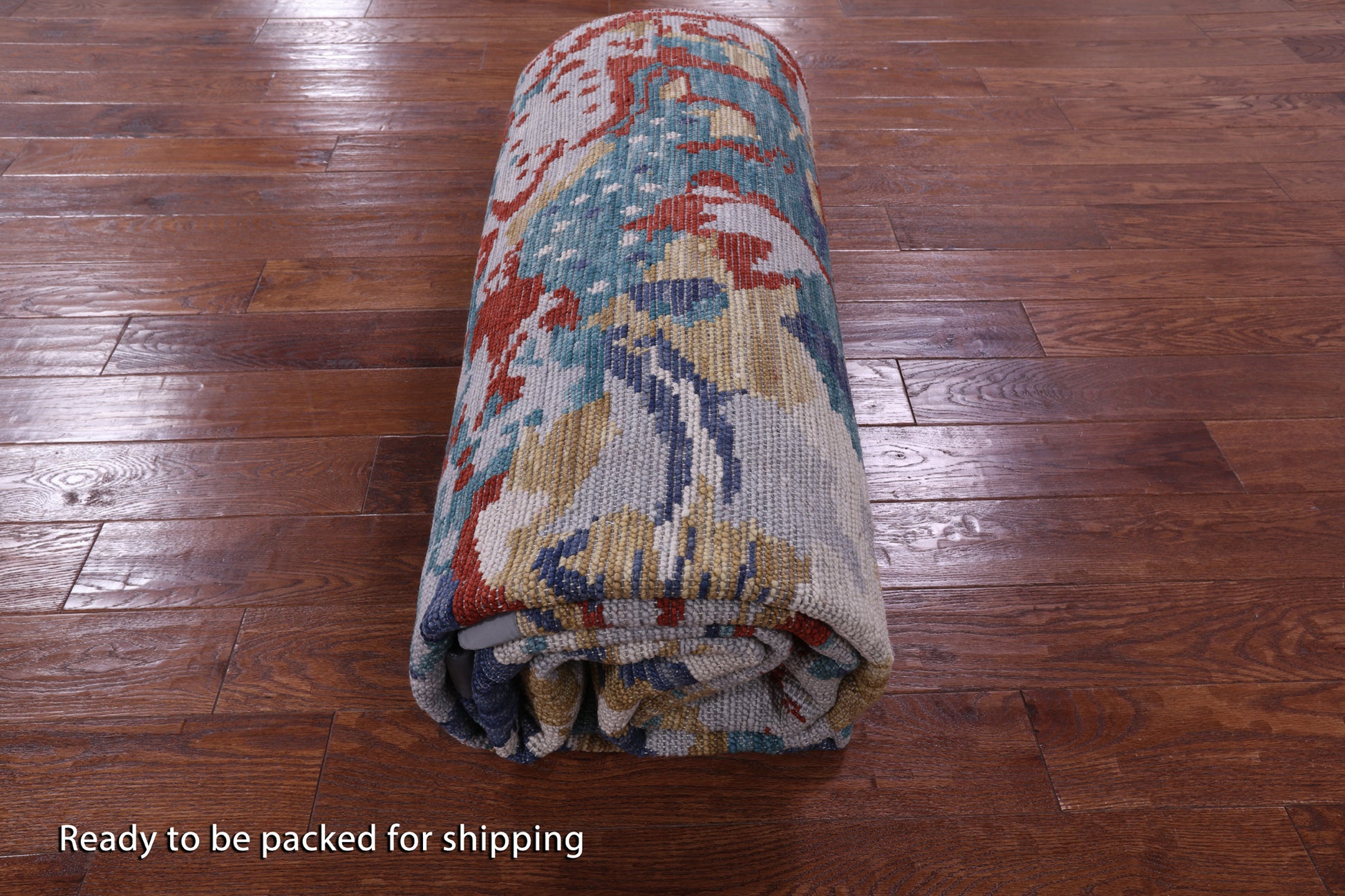 Abstract Modern Hand Knotted Wool Rug - 8' 10" X 12' 3" - Golden Nile