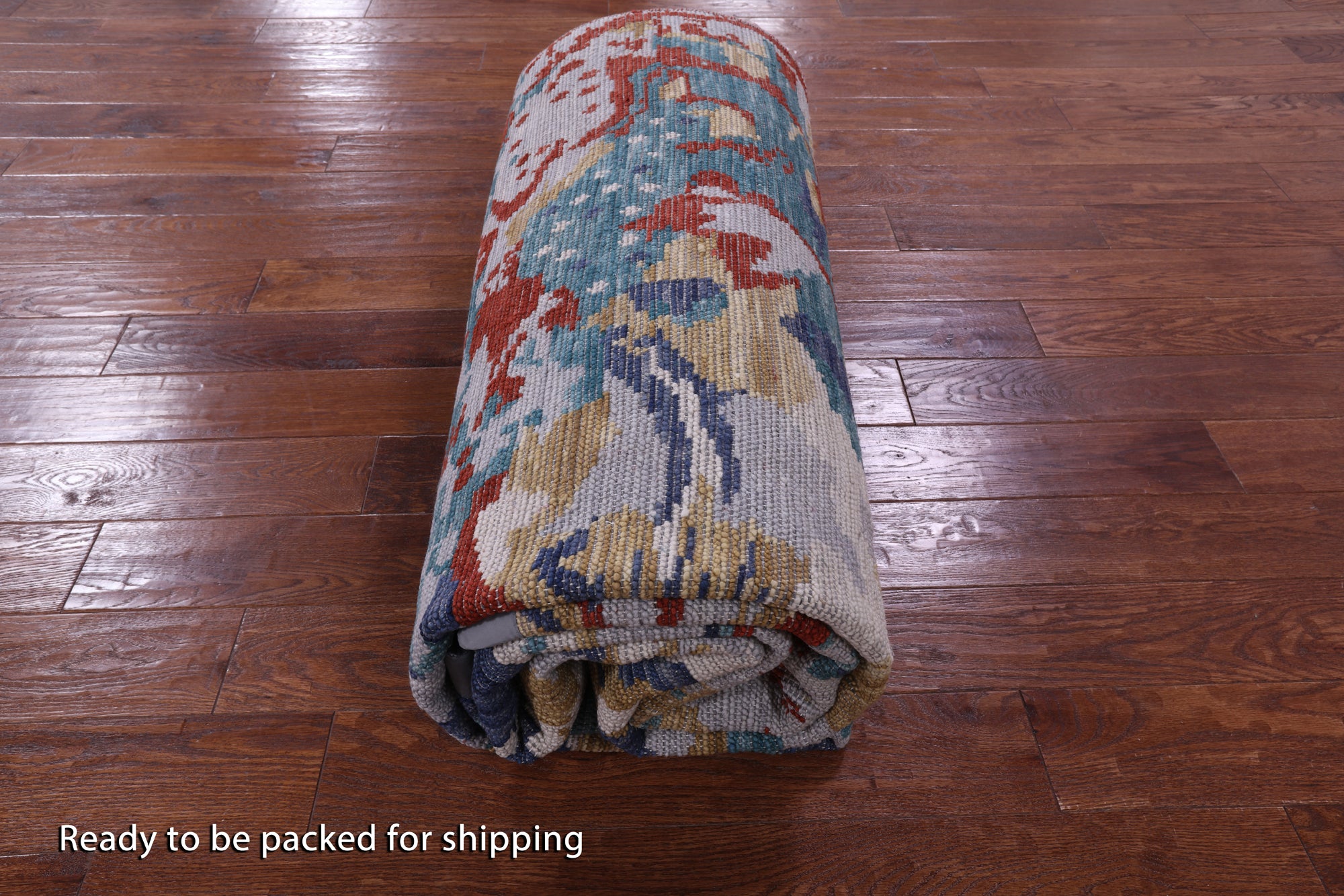 Abstract Modern Hand Knotted Wool Rug - 8' 10" X 12' 3" - Golden Nile