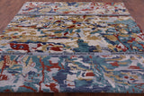 Abstract Modern Hand Knotted Wool Rug - 8' 10" X 12' 3" - Golden Nile