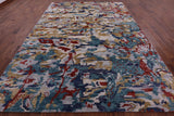 Abstract Modern Hand Knotted Wool Rug - 8' 10" X 12' 3" - Golden Nile