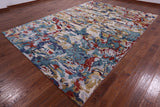 Abstract Modern Hand Knotted Wool Rug - 8' 10" X 12' 3" - Golden Nile