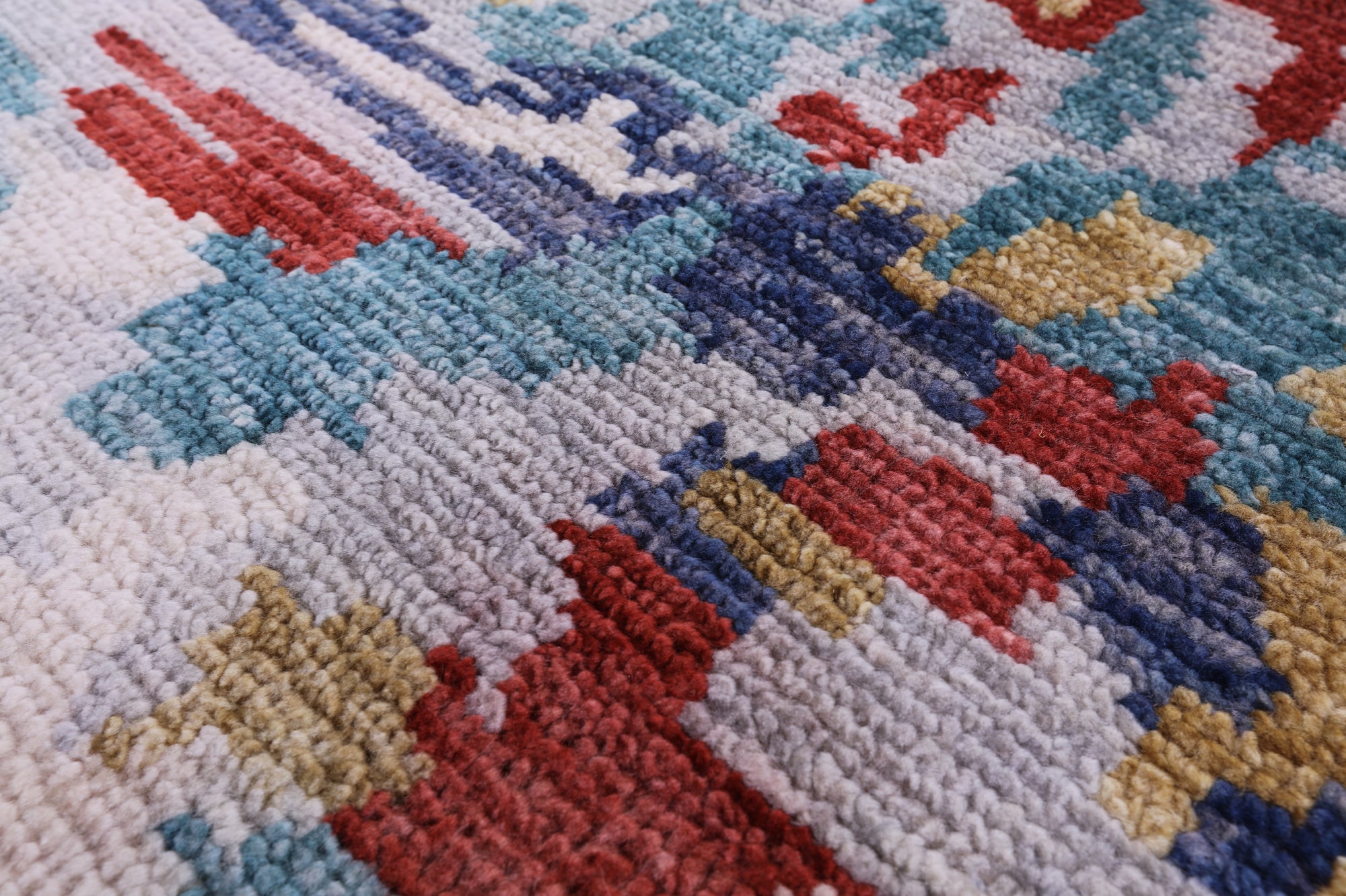 Abstract Modern Hand Knotted Wool Rug - 8' 10" X 12' 3" - Golden Nile