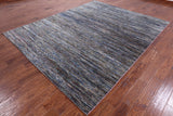 Persian Gabbeh Hand Knotted Wool & Silk Rug - 7' 10" X 9' 9" - Golden Nile