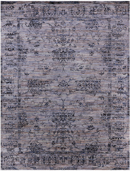 Modern Hand Knotted Wool Rug - 8' 0" X 10' 3" - Golden Nile