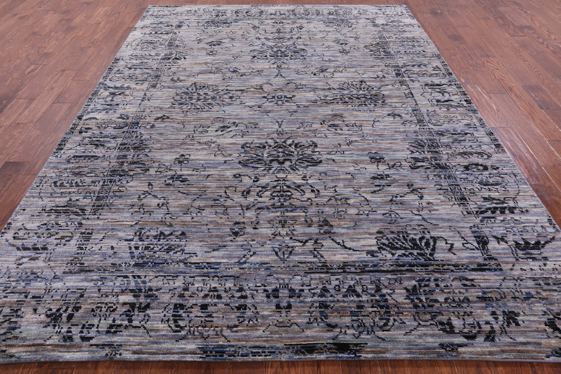 Modern Hand Knotted Wool Rug - 8' 0" X 10' 3" - Golden Nile