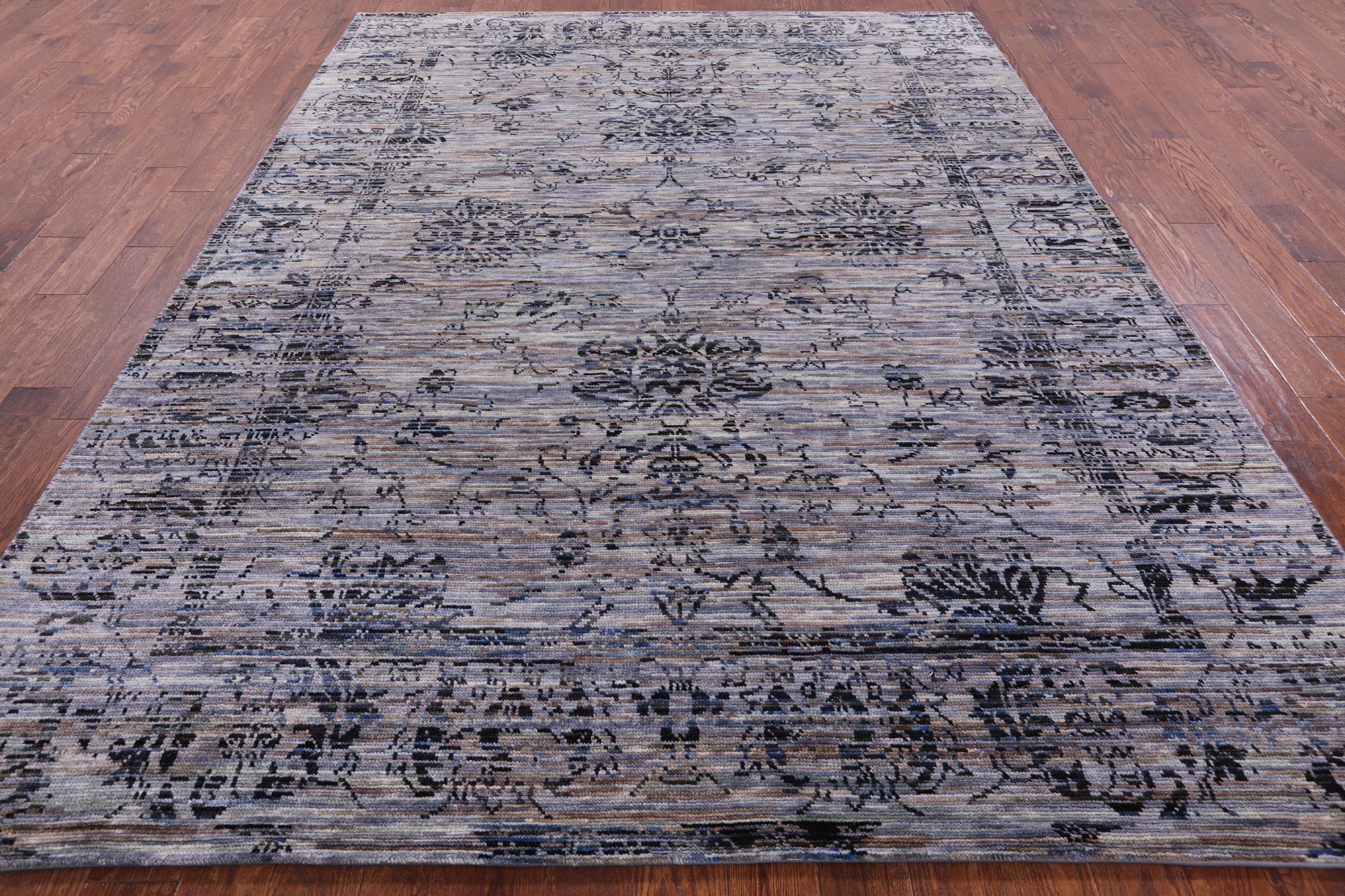 Modern Hand Knotted Wool Rug - 8' 0" X 10' 3" - Golden Nile