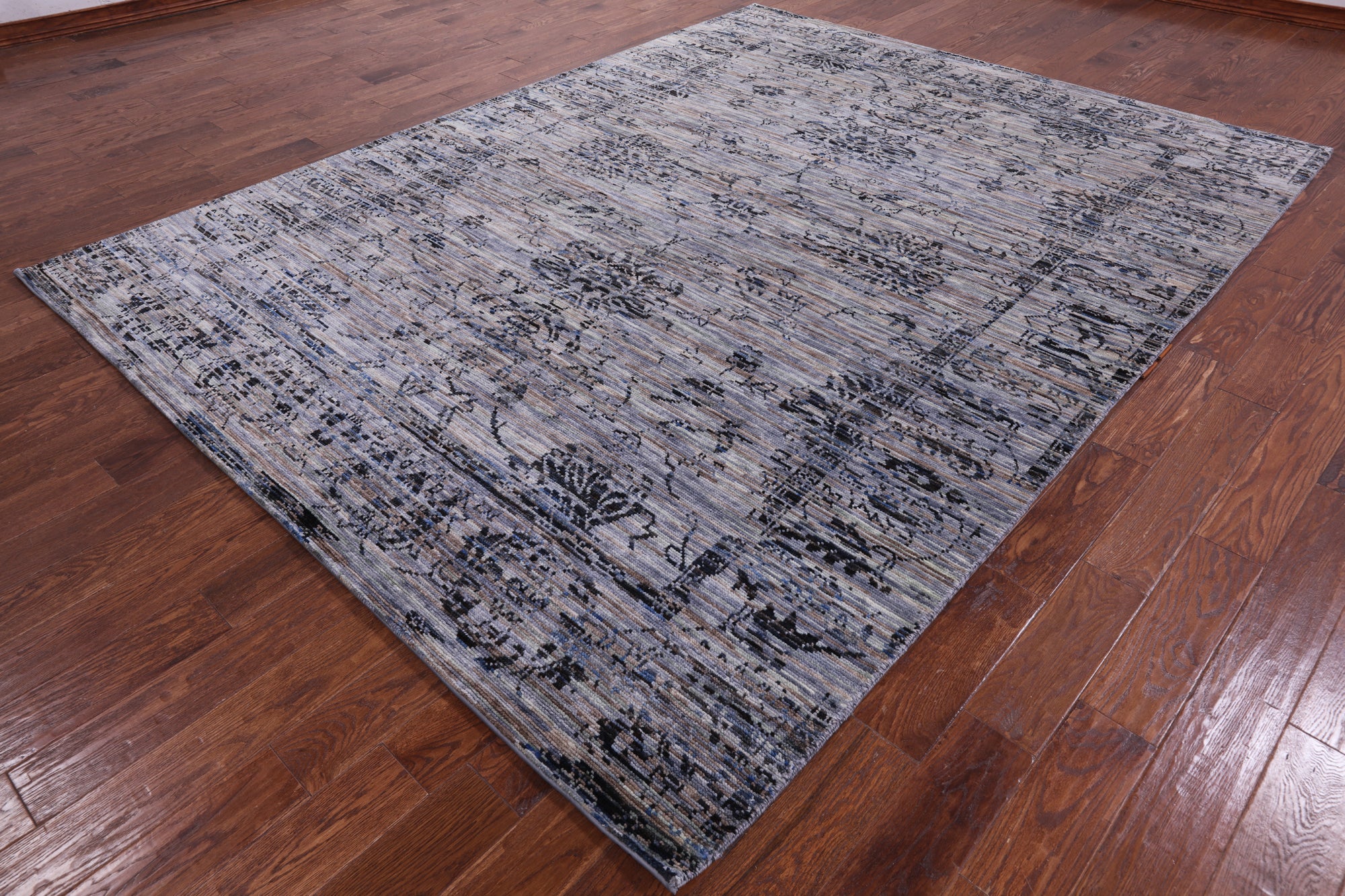 Modern Hand Knotted Wool Rug - 8' 0" X 10' 3" - Golden Nile