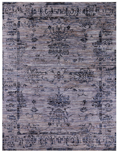 Modern Hand Knotted Wool Rug - 7' 11" X 10' 1" - Golden Nile