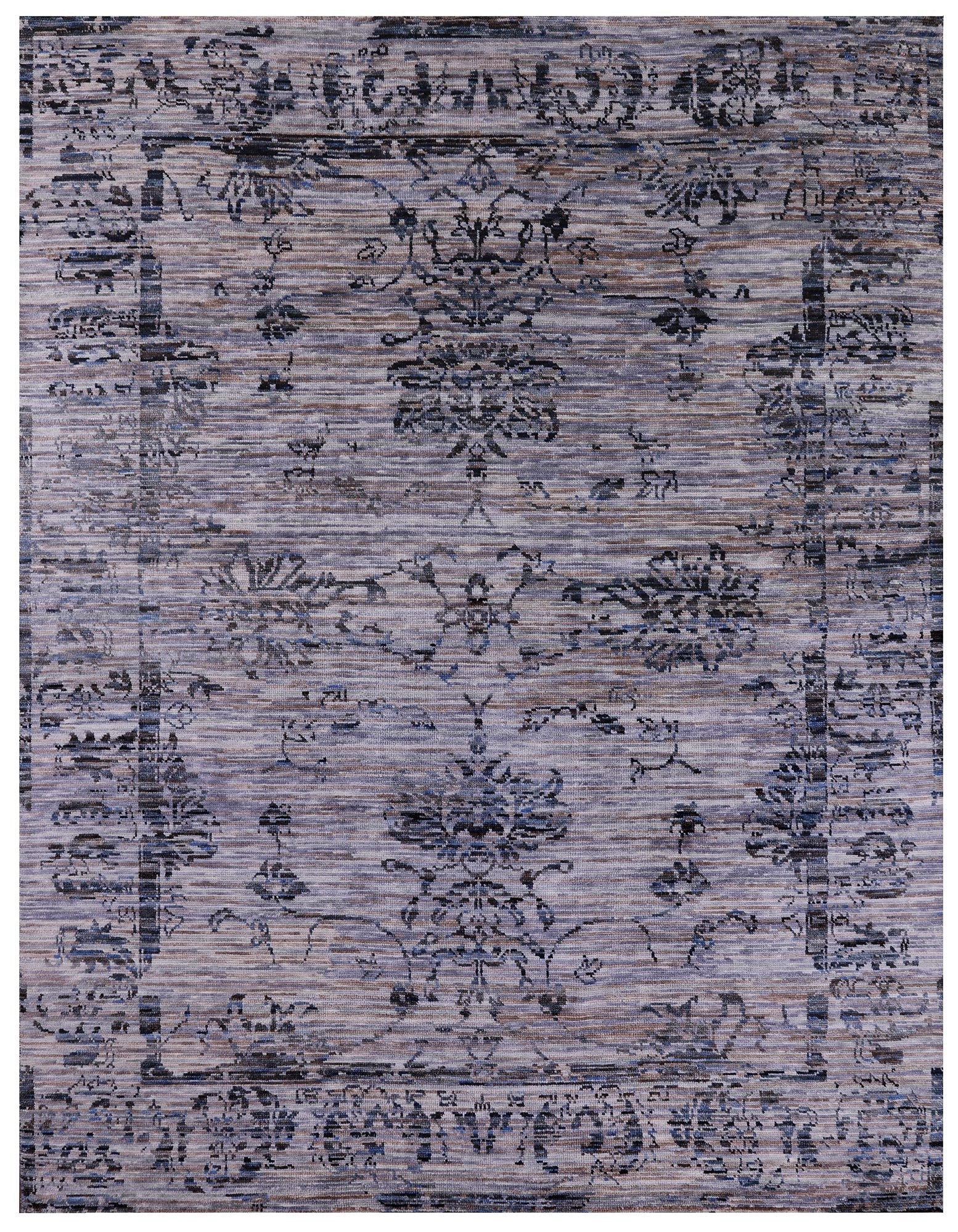 Modern Hand Knotted Wool Rug - 7' 11" X 10' 1" - Golden Nile