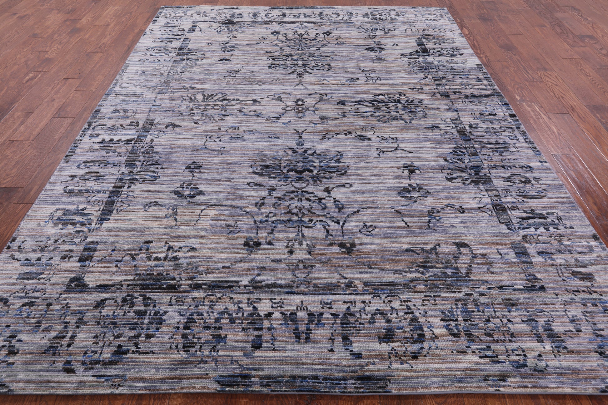 Modern Hand Knotted Wool Rug - 7' 11" X 10' 1" - Golden Nile