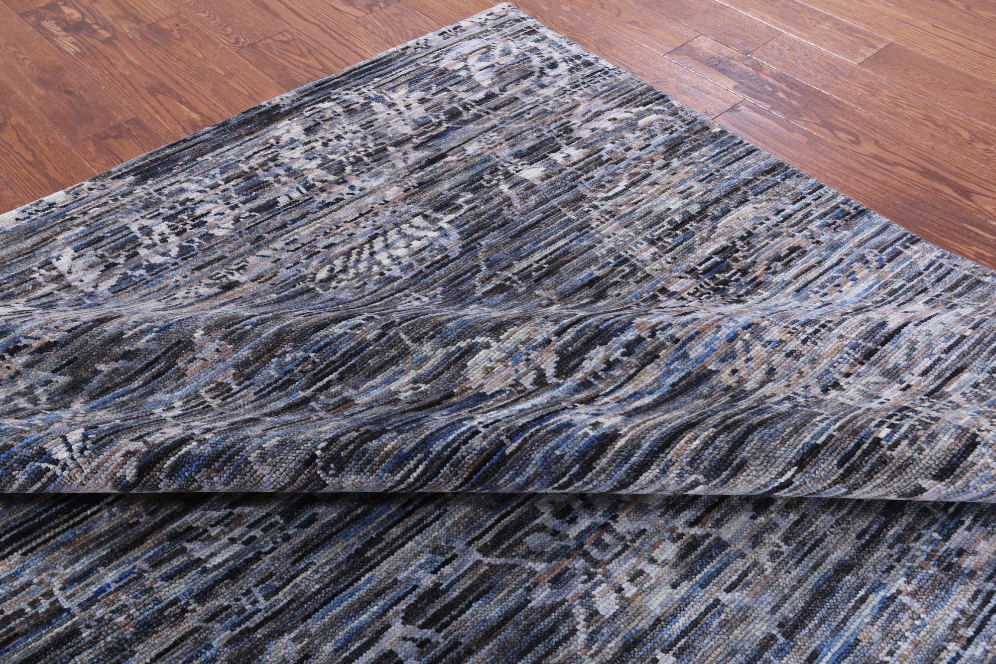 Modern Handmade Wool Rug - 8' 0" X 10' 3" - Golden Nile