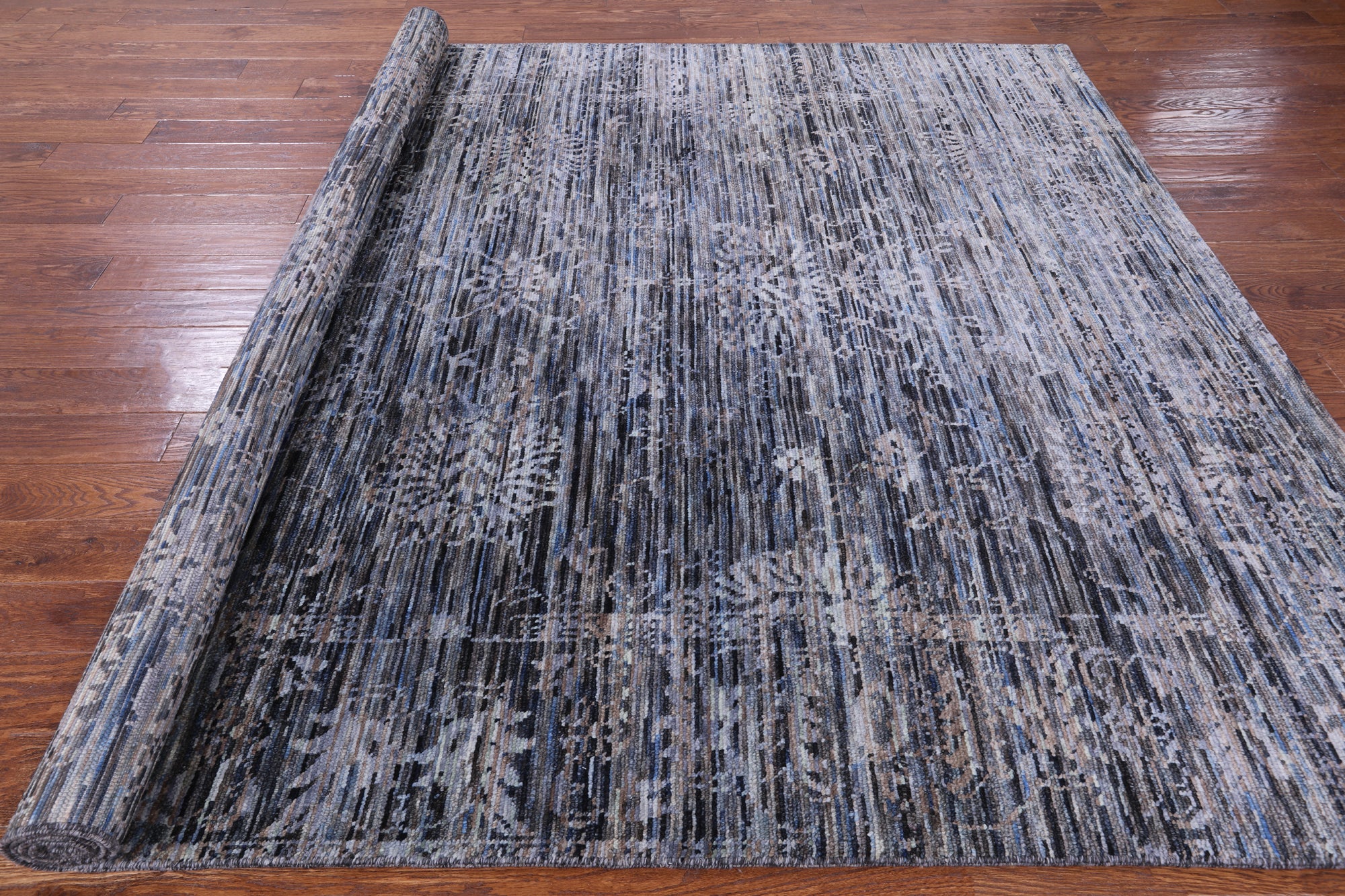 Modern Handmade Wool Rug - 8' 0" X 10' 3" - Golden Nile