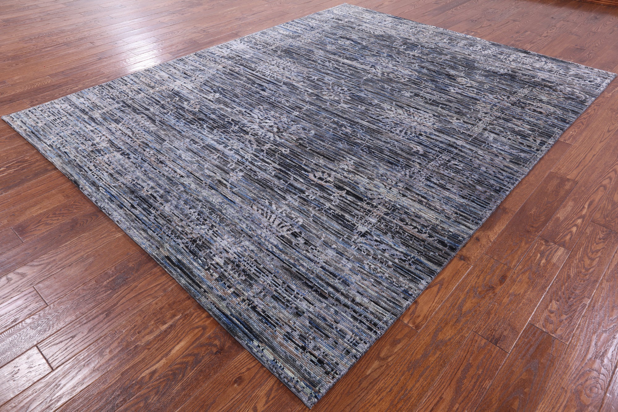Modern Handmade Wool Rug - 8' 0" X 10' 3" - Golden Nile