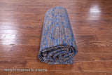 Blue Modern Hand Knotted Wool Rug - 8' 10" X 11' 11" - Golden Nile