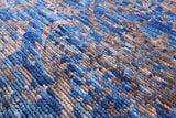 Blue Modern Hand Knotted Wool Rug - 8' 10" X 11' 11" - Golden Nile