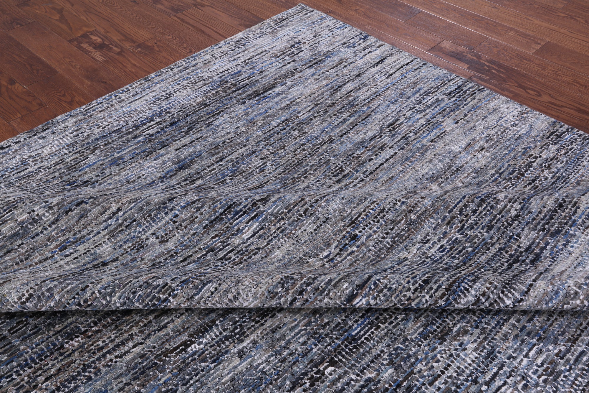 Contemporary Hand Knotted Wool & Silk Rug - 9' 0" X 11' 11" - Golden Nile