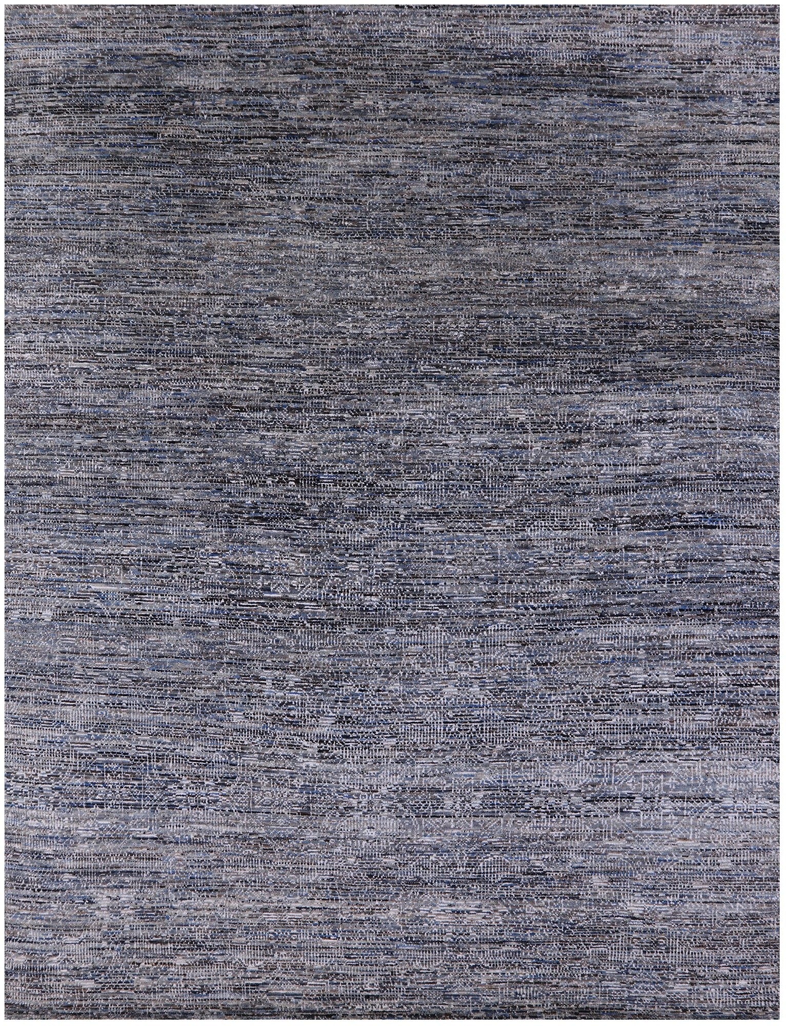 Contemporary Hand Knotted Wool & Silk Rug - 9' 0" X 11' 11" - Golden Nile