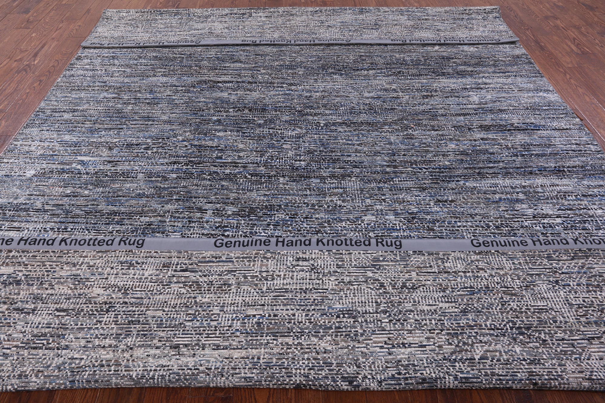 Contemporary Hand Knotted Wool & Silk Rug - 9' 0" X 11' 11" - Golden Nile
