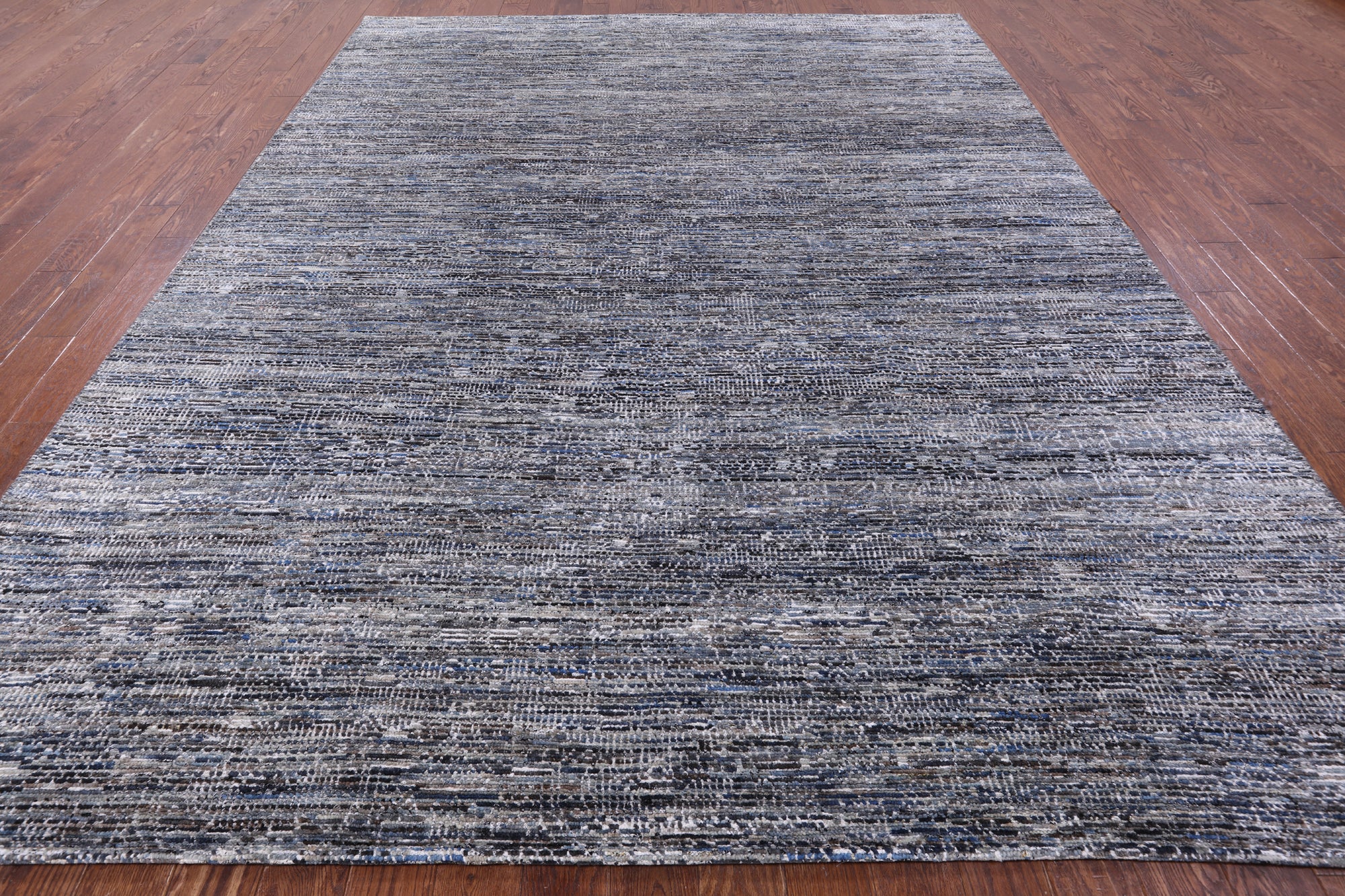 Contemporary Hand Knotted Wool & Silk Rug - 9' 0" X 11' 11" - Golden Nile